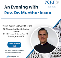  PCRF-Atlanta: Evening With Rev. Dr. Munther Issac